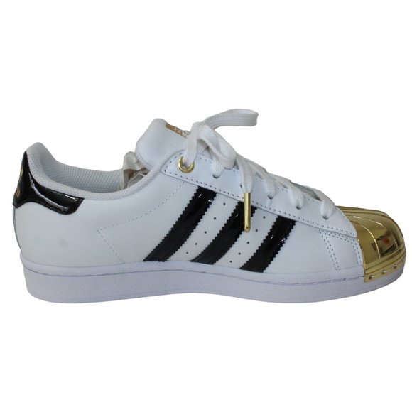 Adidas Originals Superstar GOLD Metal Shell Toe White Women's 5.5 NEW! - Picture 8 of 14